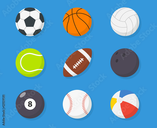 Sport balls vector set