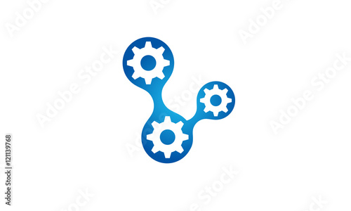 genetics mechanism symbol logo
