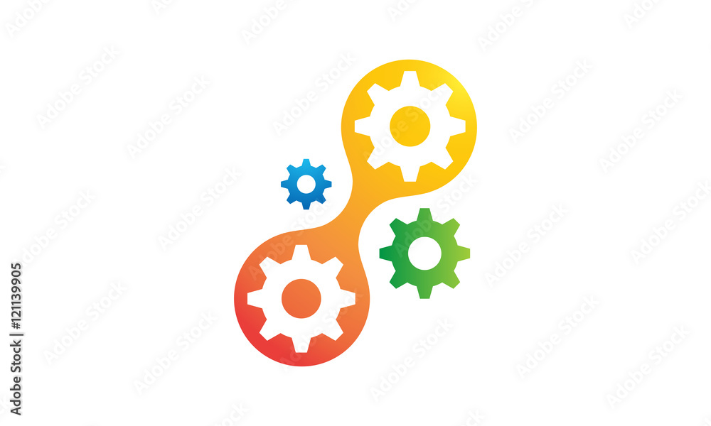 Fototapeta premium genetics mechanism symbol logo