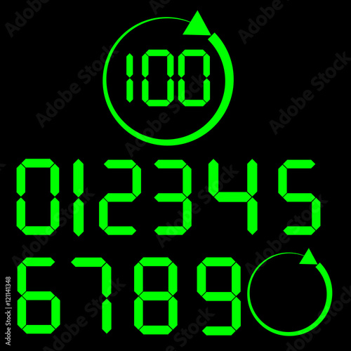 
set of digital number preloading and buffering templates


