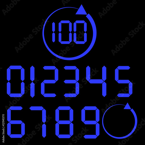 
set of digital number preloading and buffering templates


