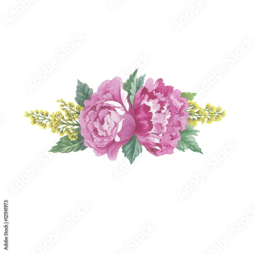 Fototapeta Naklejka Na Ścianę i Meble -  Wildflower rose flower in a watercolor style isolated.