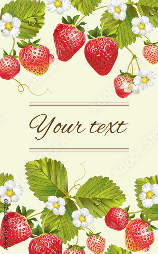 Strawberry vertical banner