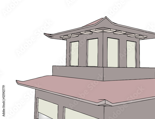 pagoda illustration