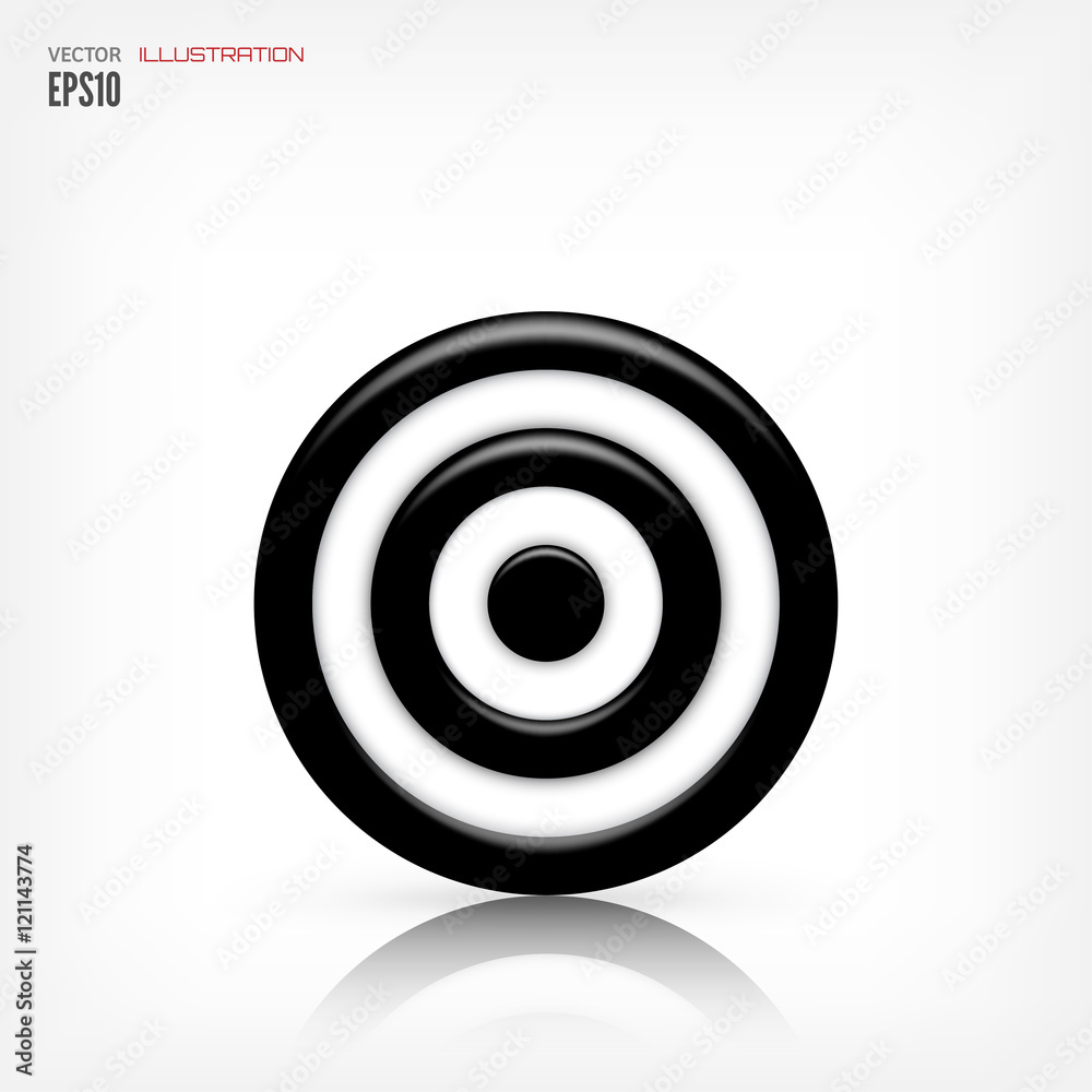 Target flat icon. Vector illustration . Military symbol. Target flat icon. Vector illustration . Military symbol.