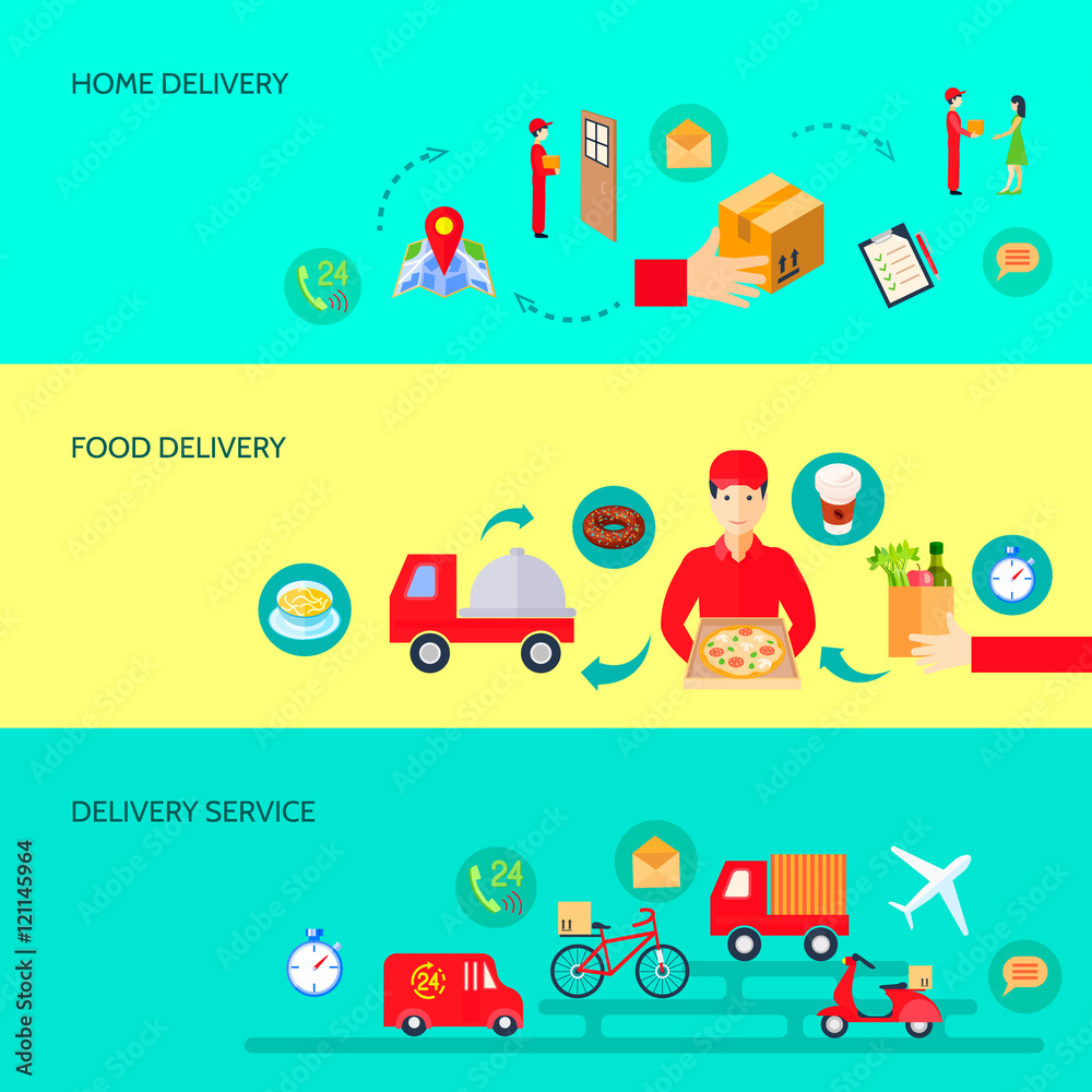 Delivery Banner Set Delivery Banner Set