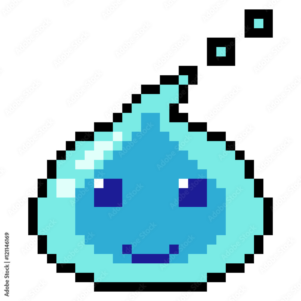 illustration design pixel art slime illustration design pixel art slime