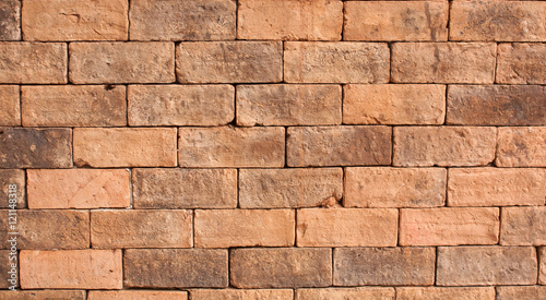 Tile brown brick wall background