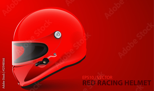 red racing helmet vector