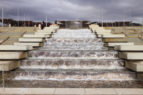 Fountain falls with cascade. Olympic Park, Sochi, Russia © photobeginner