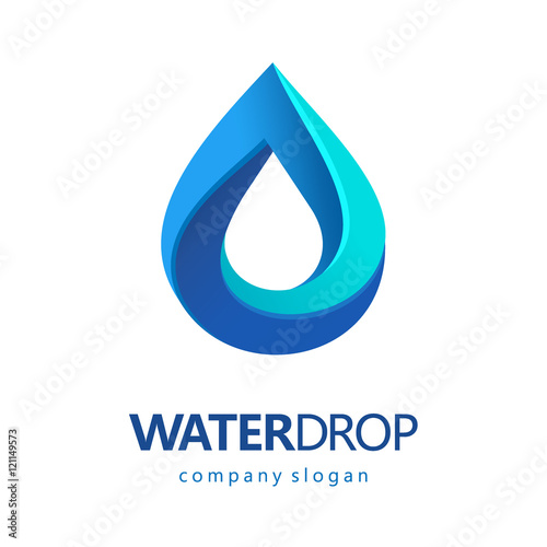 Drop of water vector logo. Clean water, Spa