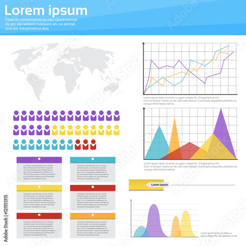 Graph Set Finance Diagram Infographic Icon Financial Business Chart