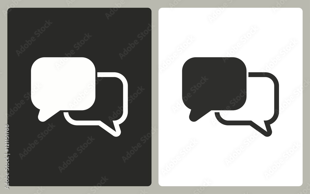 Fototapeta premium Communication bubble - vector icon.