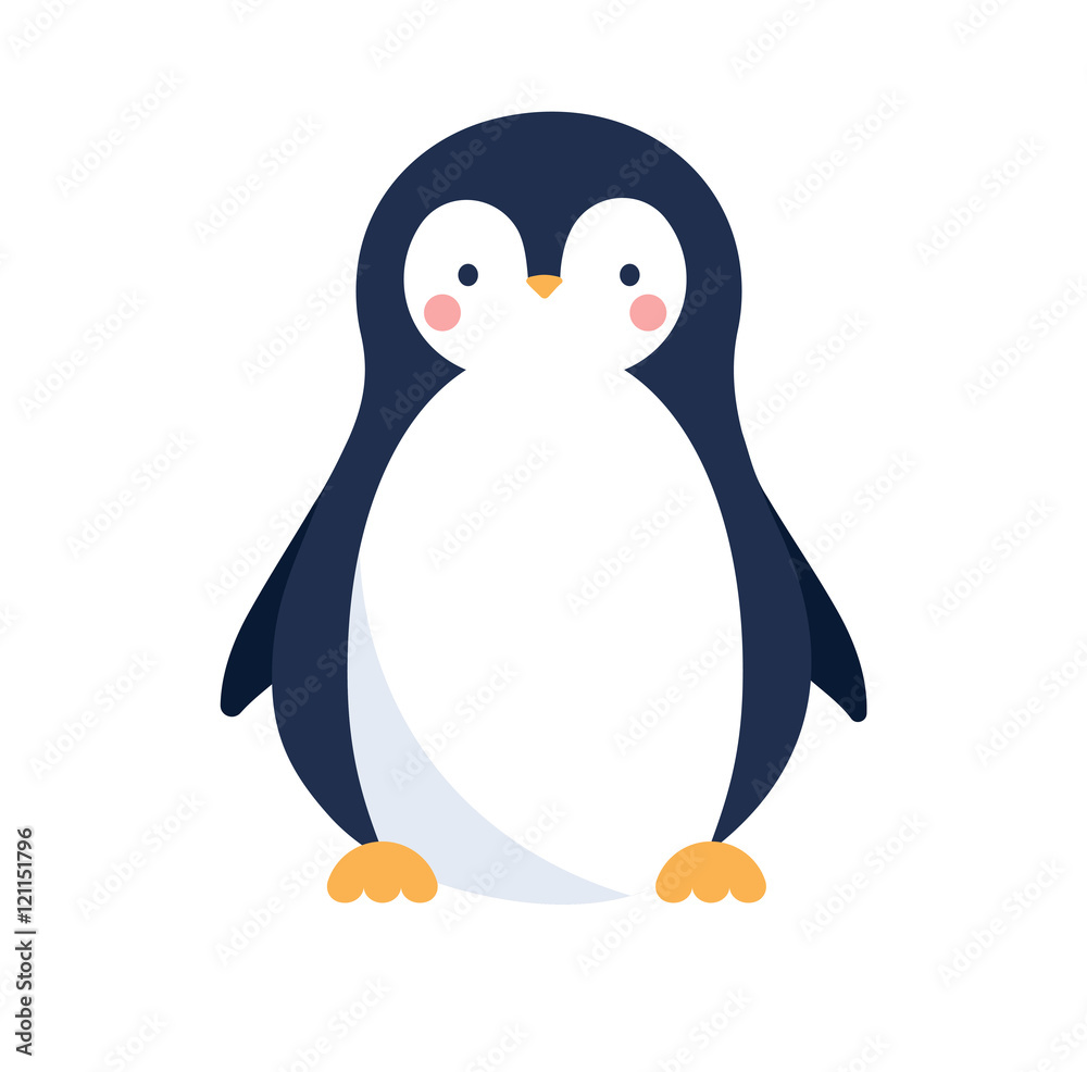 Naklejka premium Cute penguin icon