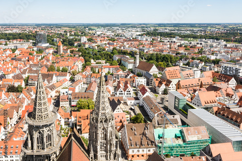 Aerial view over the city of Ulm