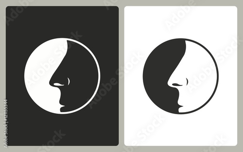 Nose - vector icon.