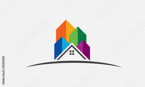 realty house building company logo