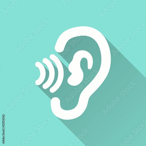Ear - vector icon.