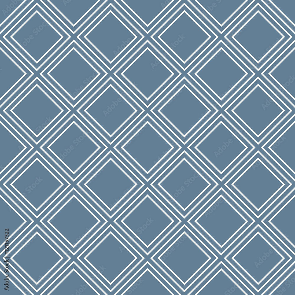 Seamless light blue simple diagonal square outline endless pattern vector Seamless light blue simple diagonal square outline endless pattern vector
