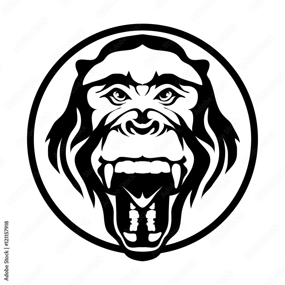 Fototapeta premium monkey logo