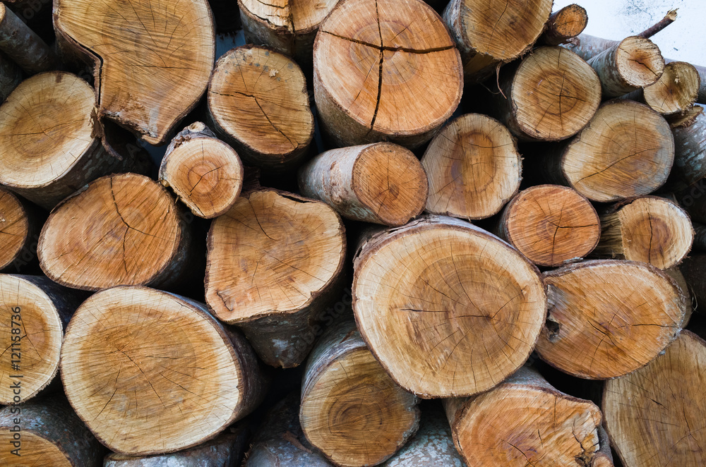 Pile of wood logs Pile of wood logs