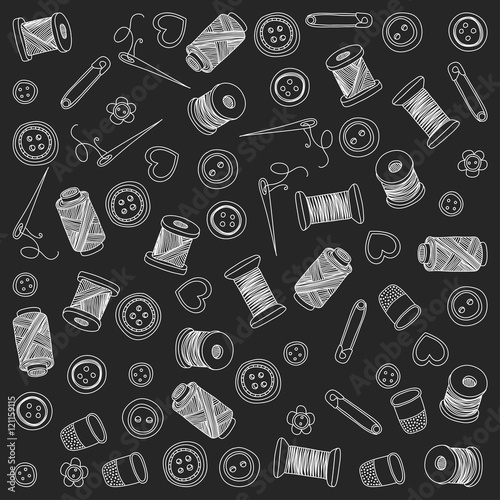 Vector sewing and needlework icons