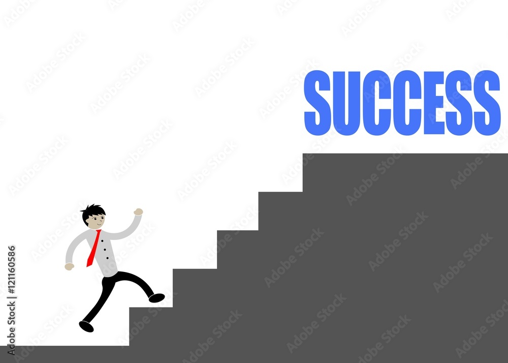 Fototapeta premium Step To Success Illustration