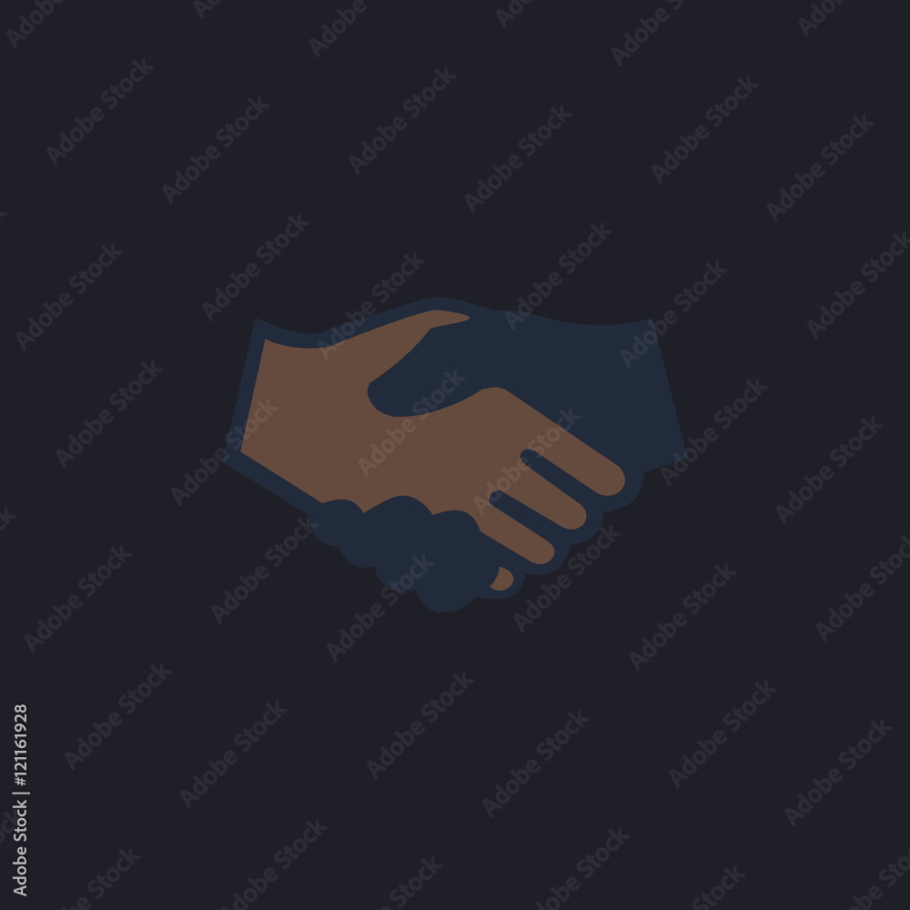 Fototapeta premium handshake computer symbol