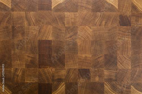 Oak wood butcher’s end grain chopping block board photo