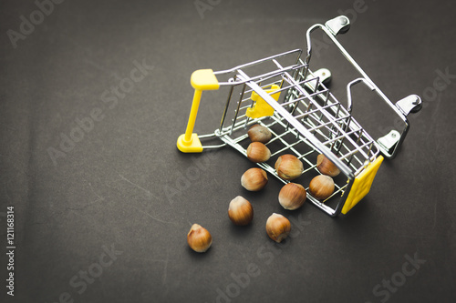 nut in the shopping basket