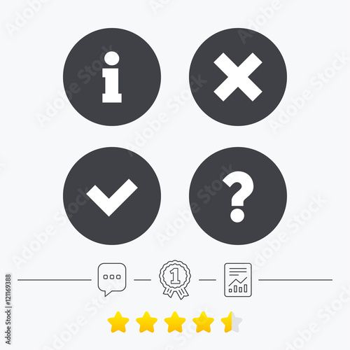 Information icons. Question FAQ symbol.