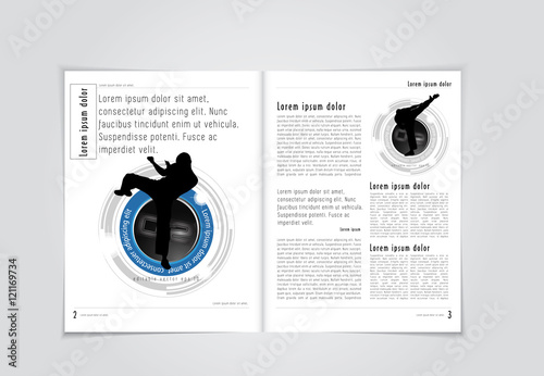 Graphical design magazine template. Vector