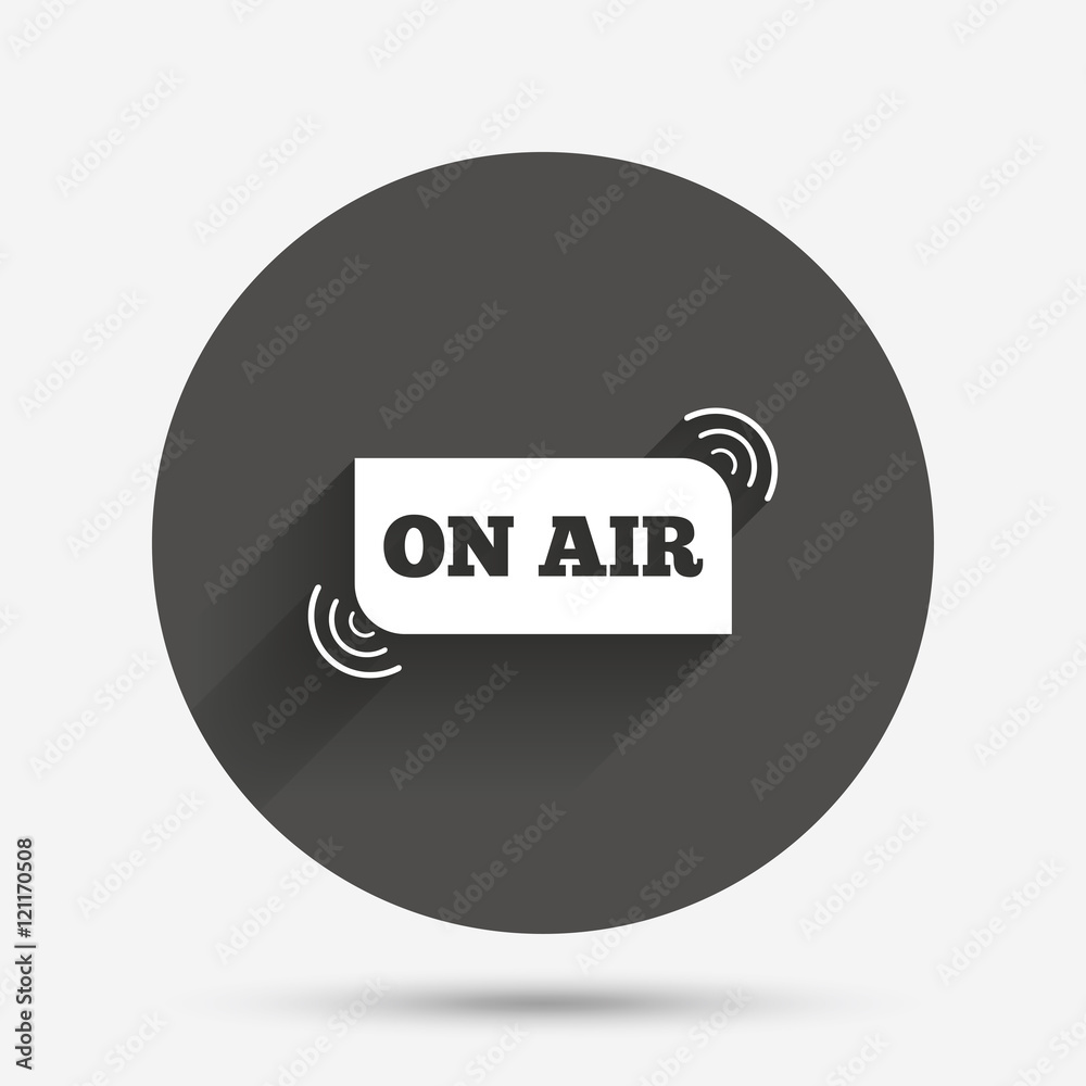 On air sign icon. Live stream symbol. On air sign icon. Live stream symbol.