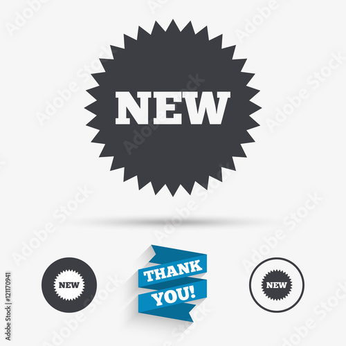 New sign icon