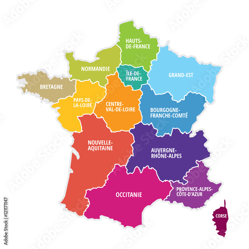 Obraz na płótnie carte région