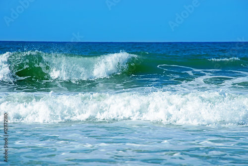 Blue Sky and Sea Abstract Background