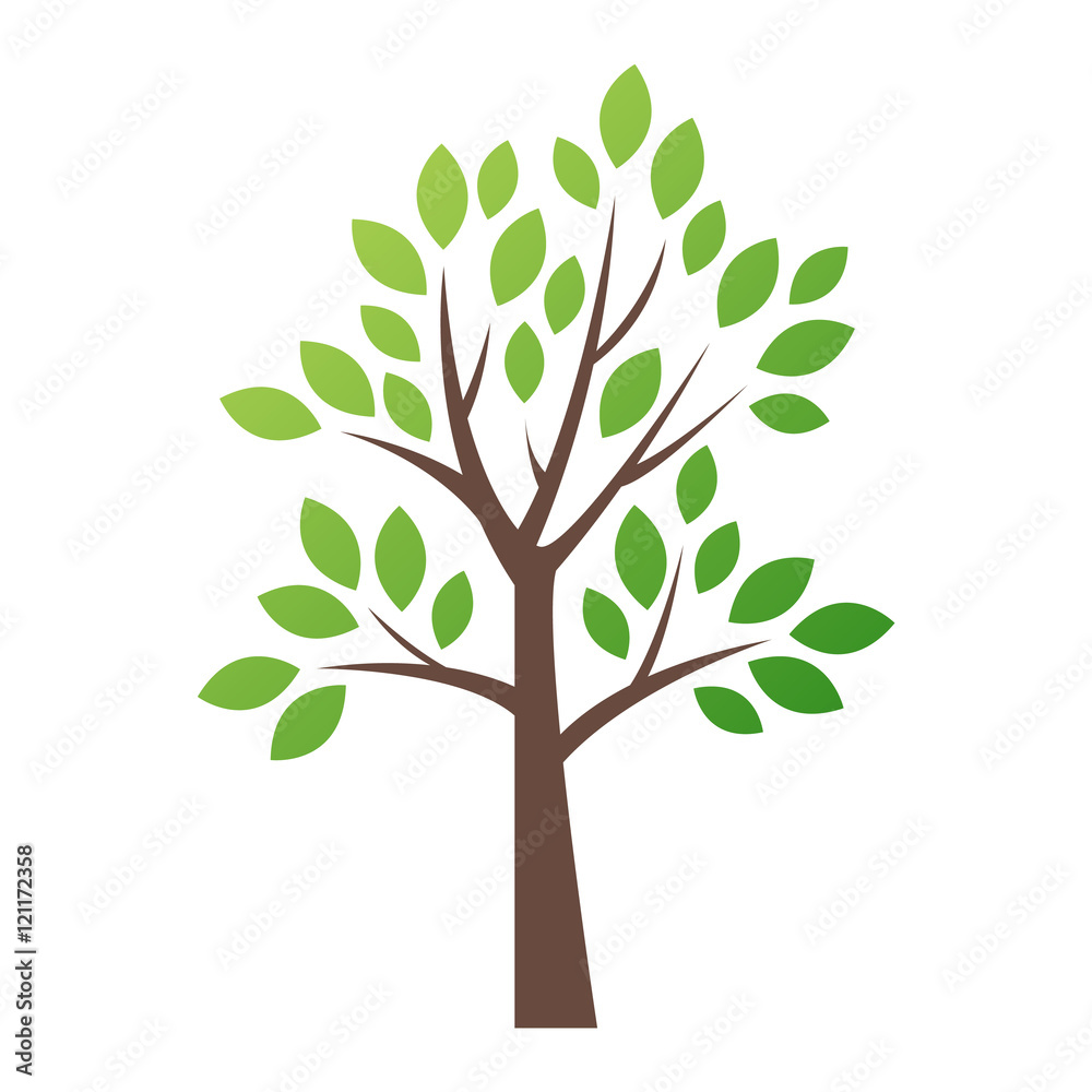 Stylized vector tree logo icon Stylized vector tree logo icon