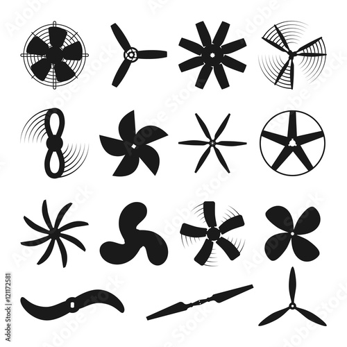 Propeller fan vector illustration.