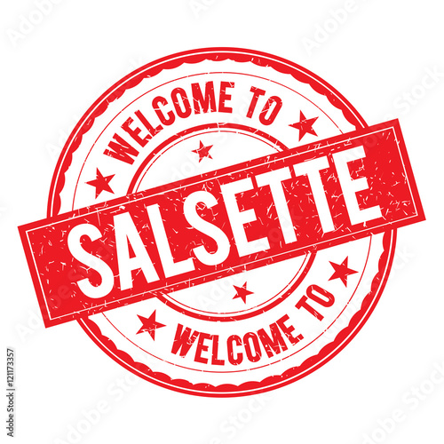 Welcome to SALSETTE Stamp Sign Vector. photo