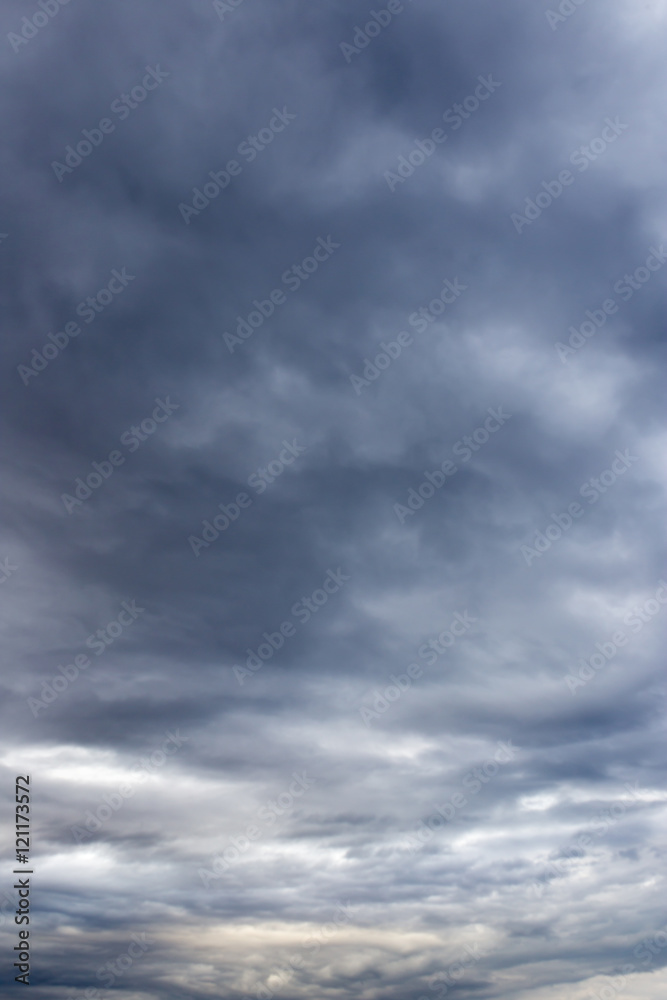 black clouds in the sky as the background