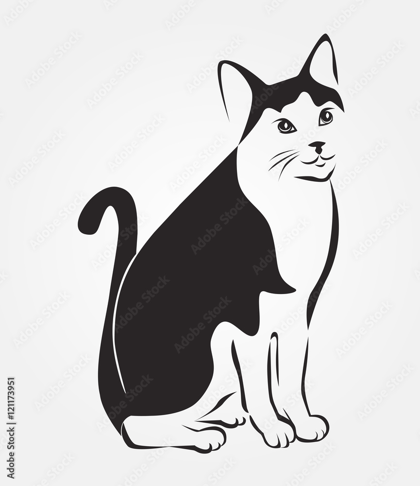 Sitting Black Cat Icon High-Res Vector Graphic - Getty Images