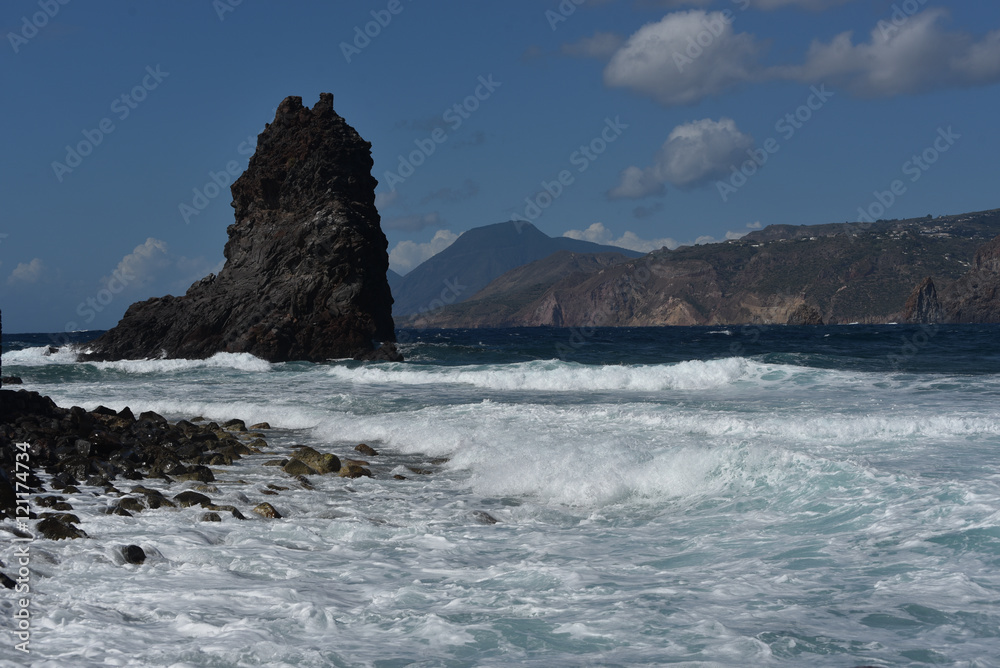 Sirens Reef, Scoglio delle Sirene, Vulcano island, Sicily, Italy