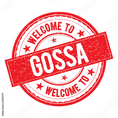 Welcome to GOSSA Stamp Sign Vector. photo