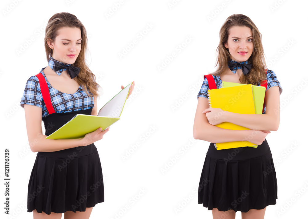 Young student isolated on the white Young student isolated on the white