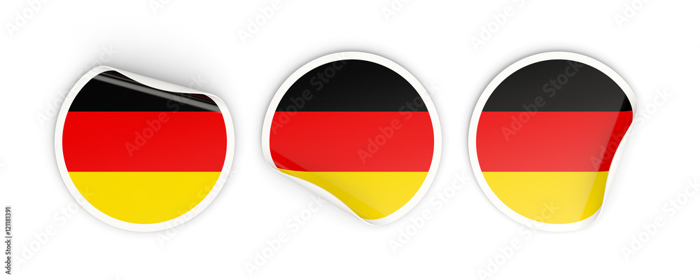 Flag of germany, round labels Flag of germany, round labels