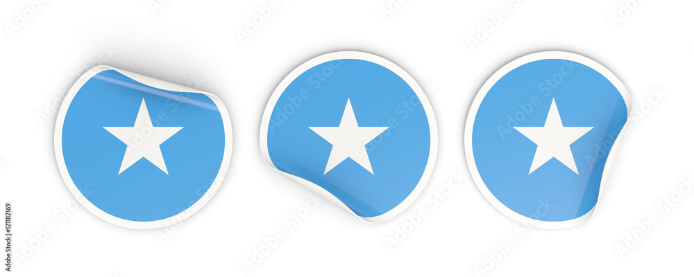 Flag of somalia, round labels Flag of somalia, round labels