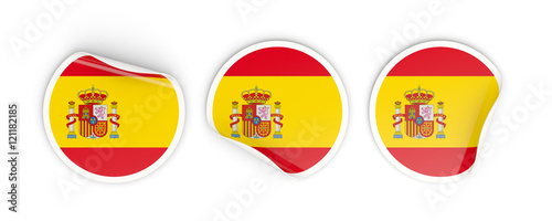 Flag of spain, round labels Free Download Flag of spain, round labels - GFXLoad