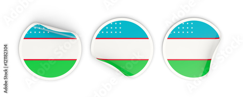 Flag of uzbekistan, round labels Free Download Flag of uzbekistan, round labels - GFXLoad