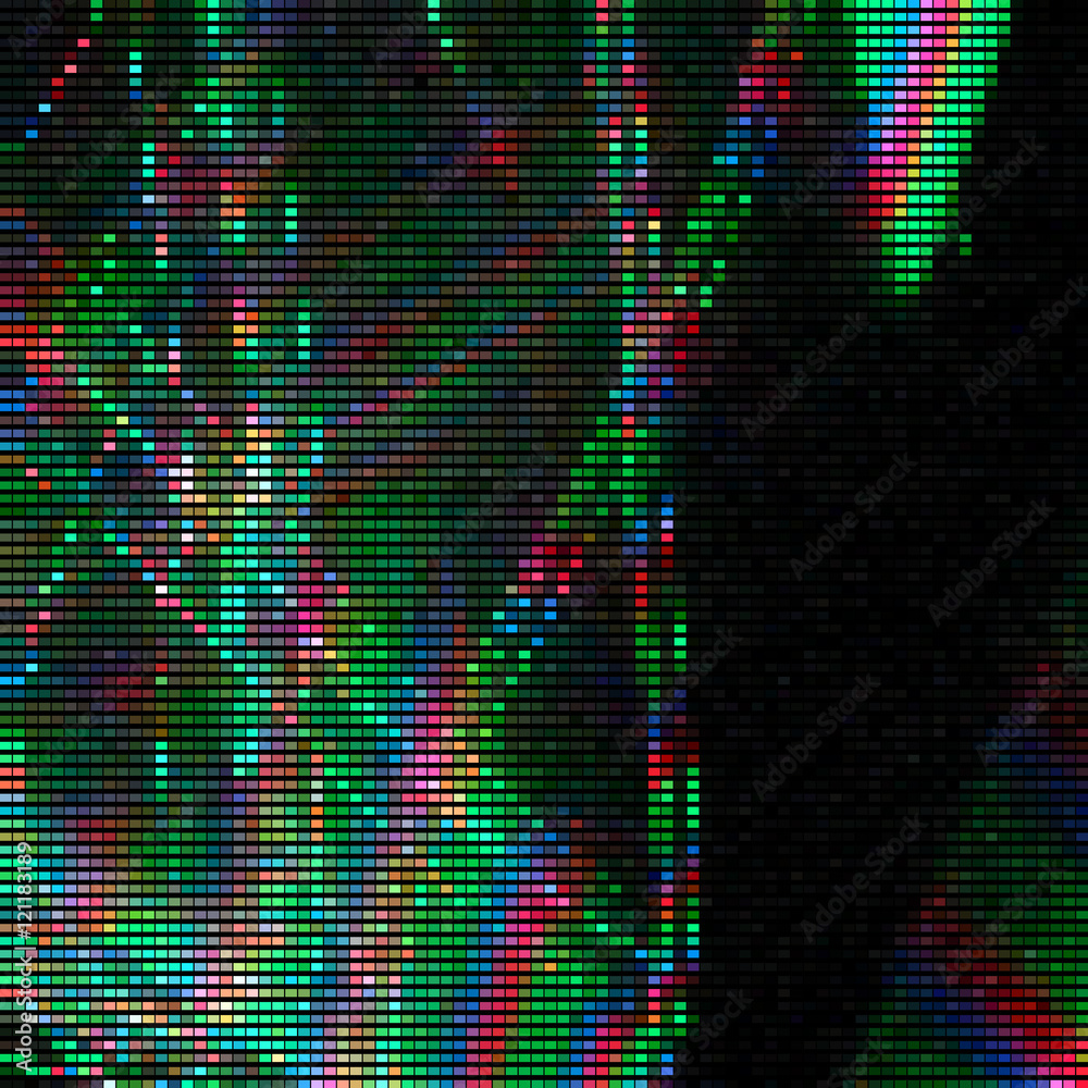 Abstract background with random pixel glitch effect, distortion texture ...
