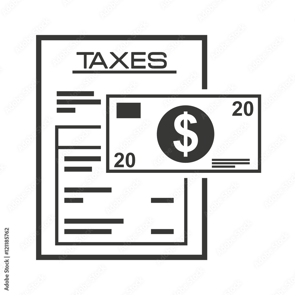 tax receip paper document vector illustration design tax receip paper document vector illustration design